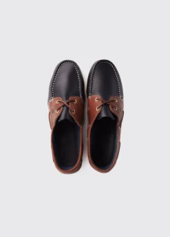 Admirals Ladies Deck Shoe - Navy/Brown