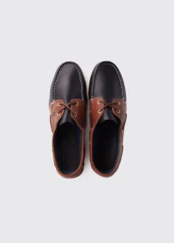 Admirals Men's Deck Shoe - Navy/Brown