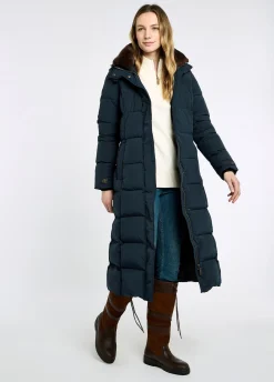 Aldborough Women's full length technical down jacket - Navy