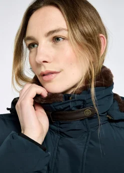 Aldborough Women's full length technical down jacket - Navy