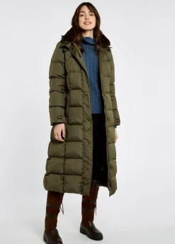 Aldborough Women's full length technical down jacket - Olive