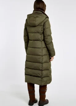 Aldborough Women's full length technical down jacket - Olive