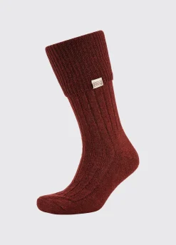 Alpaca Socks - Malbec