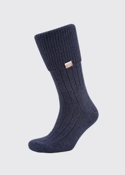 Alpaca Socks - Navy