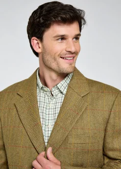 Ashmeadow Men's Three Button Tweed Jacket - Elm