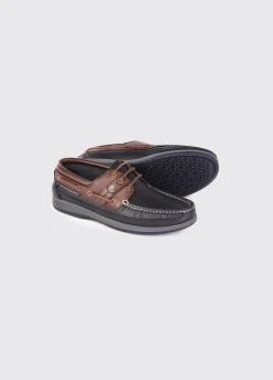 Atlantic Deck Shoe - Navy/Mahogany