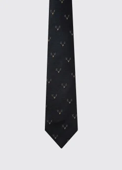 Avalon Mens Silk Wove Tie - Navy