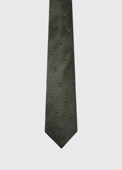 Avalon Mens Silk Wove Tie - Olive