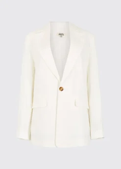 Avonlea Women’s Tailored Linen Jacket - White
