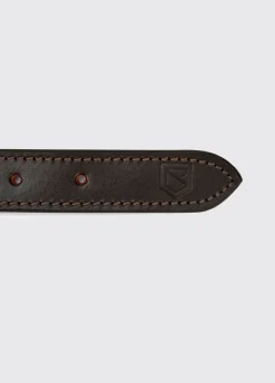 Axel Padded Leather dog collar - Mahogany