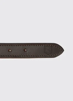 Axel Padded Leather dog collar - Mahogany