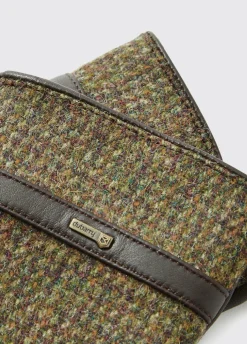 Ballycastle Ladies Tweed Leather Gloves - Heath