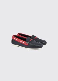 Belize Deck Shoe - Denim/Red