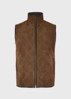 Bellamont Men's Goat suede gilet - Walnut