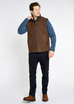Bellamont Men's Goat suede gilet - Walnut