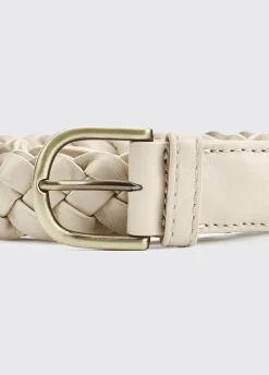 Belmore Women's Leather Belt - Oyster