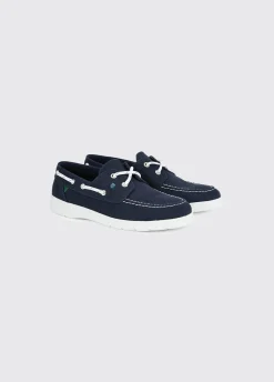 Biarritz Canvas Deck Shoe - Navy