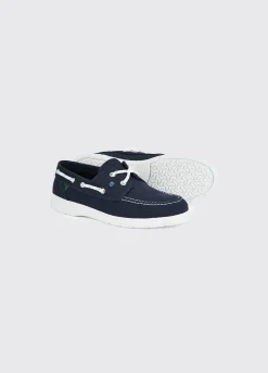 Biarritz Canvas Deck Shoe - Navy