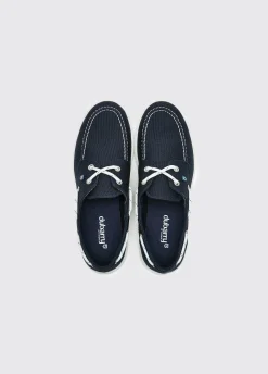 Biarritz Canvas Deck Shoe - Navy
