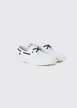Biarritz Canvas Deck Shoe - White