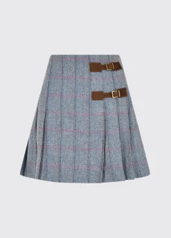 Blossom Tweed Skirt - Denim Haze