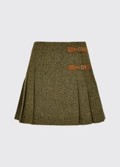 Blossom Tweed Skirt - Heath