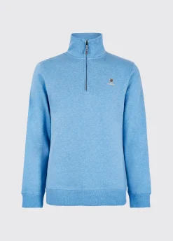 Boyce Men’s Zip Neck Sweater - Azure Blue
