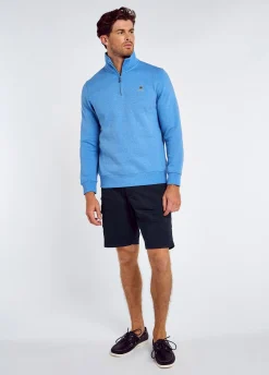 Boyce Men’s Zip Neck Sweater - Azure Blue