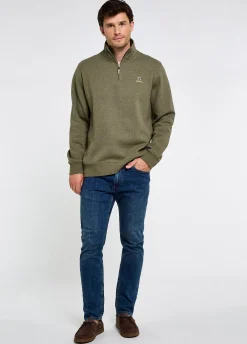 Boyce Men’s Zip Neck Sweater - Kelp