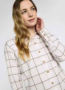 Brooklime Women’s check shirt - Dusky Rose