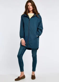 Brookside Women’s Hooded Rain Mac - Atlantic