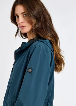 Brookside Women’s Hooded Rain Mac - Atlantic