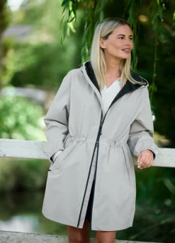 Brookside Women’s Hooded Rain Mac - Bone