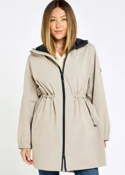 Brookside Women’s Hooded Rain Mac - Bone