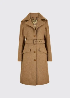 Brookvale Fitted tweed coat - Camel Twill