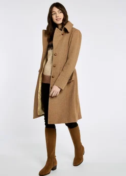 Brookvale Fitted tweed coat - Camel Twill