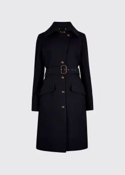 Brookvale Fitted tweed coat - French Navy