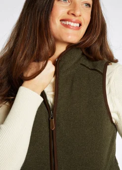 Carbury Women's Fleece Gilet - Olive