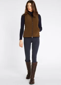 Carbury Women's Fleece Gilet - Walnut