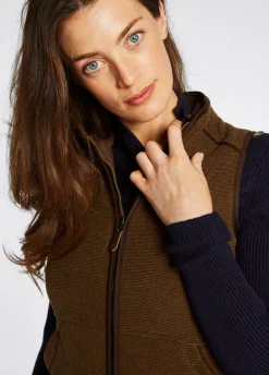 Carbury Women's Fleece Gilet - Walnut