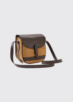 Clara Ladies Leather Saddle bag - Brown