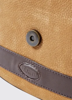 Clara Ladies Leather Saddle bag - Brown