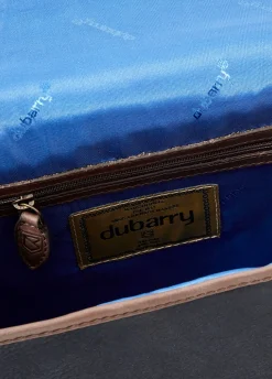Clara Ladies Leather Saddle bag - Navy/Brown