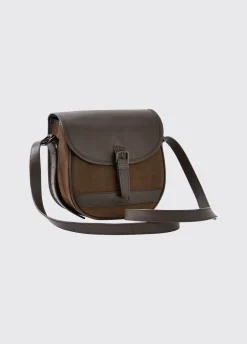 Clara Ladies Leather Saddle bag - Walnut