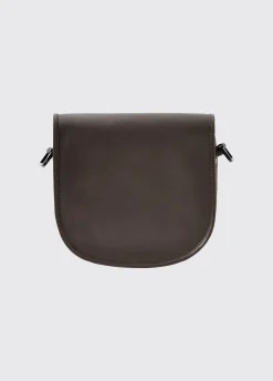 Clara Ladies Leather Saddle bag - Walnut