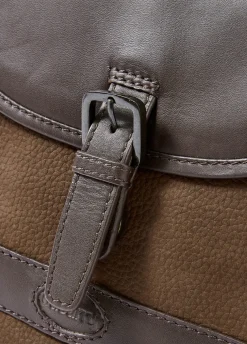 Clara Ladies Leather Saddle bag - Walnut