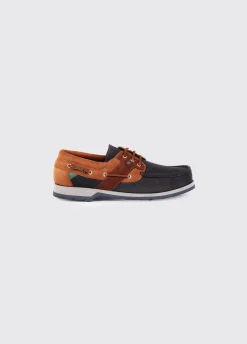 Clipper Deck Shoe - Navy/Brown