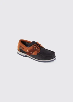 Clipper Deck Shoe - Navy/Brown