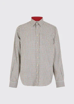 Connell Tattersall Check Shirt - Cardinal