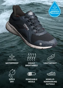 Cowes Women's waterproof trainer - Navy